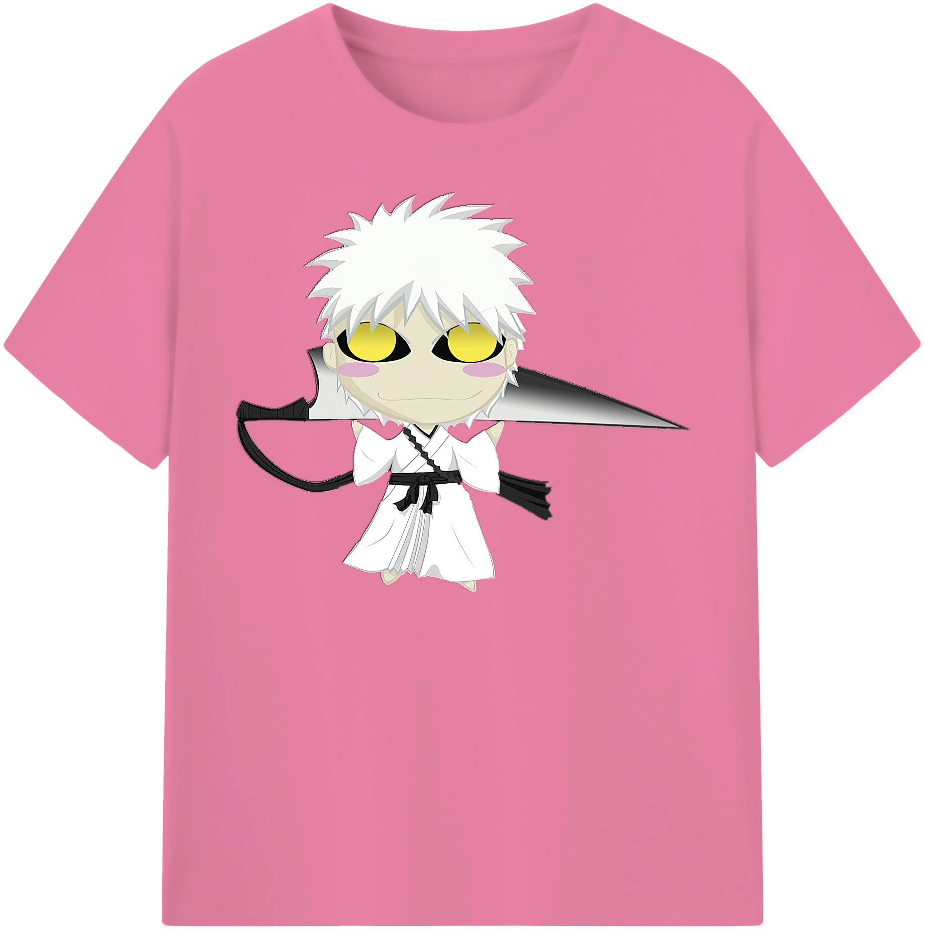 （画像用） ブリーチ 黒崎一護（くろさき いちご）BLEACH Kurosaki Ichigo 綿100％半袖Tシャツ（フロントプリント）